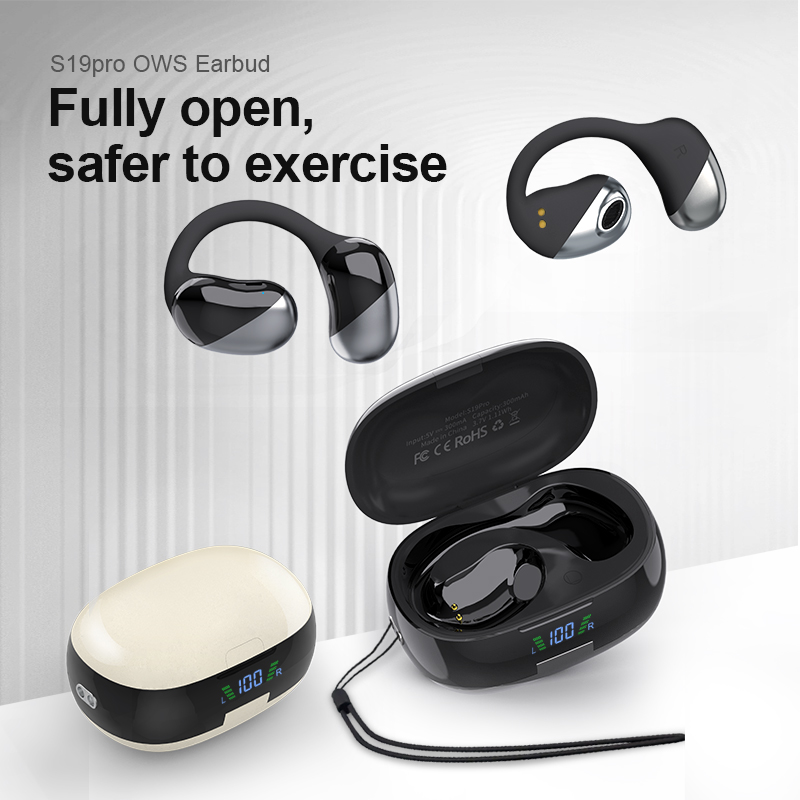Wireless Induction Noise Canceling Earbuds Open Ear Smart Headphones Waterproof Headphones