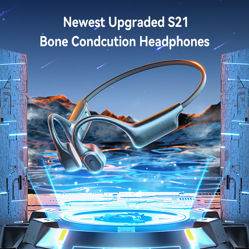 2023 New Bone Conduction Bluetooth Headset for Driving Sports Swimming Special Earless Ultra-long Endurance Built-in 32G