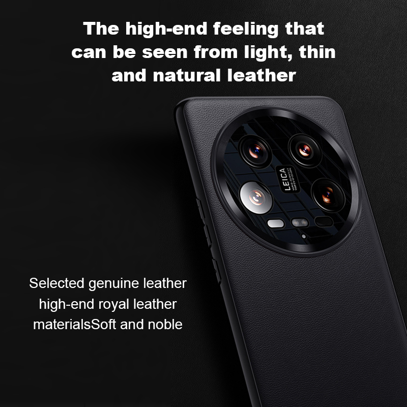 For Xiaomi 14Ultra Phone Case Plated Bezel Vegan Leather 13T Full Cover Genuine Leather Texture Protective Case