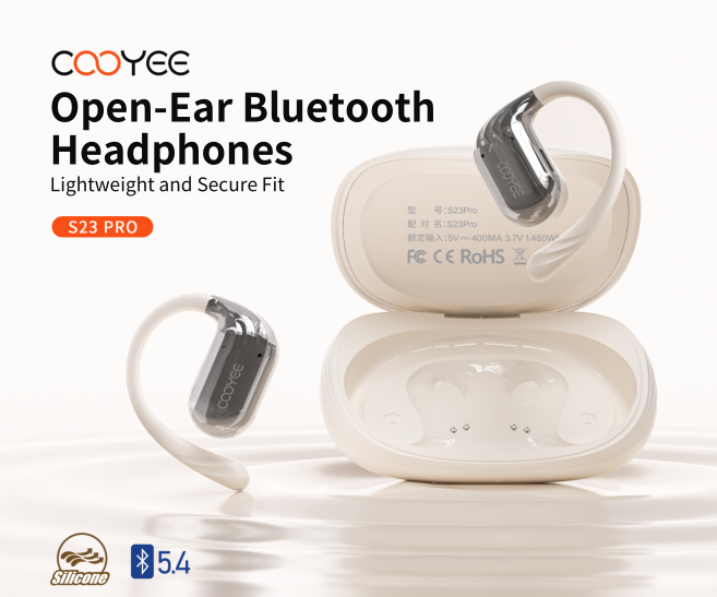 A Lightweight Open-ear Bluetooth Headphone by COOYEE