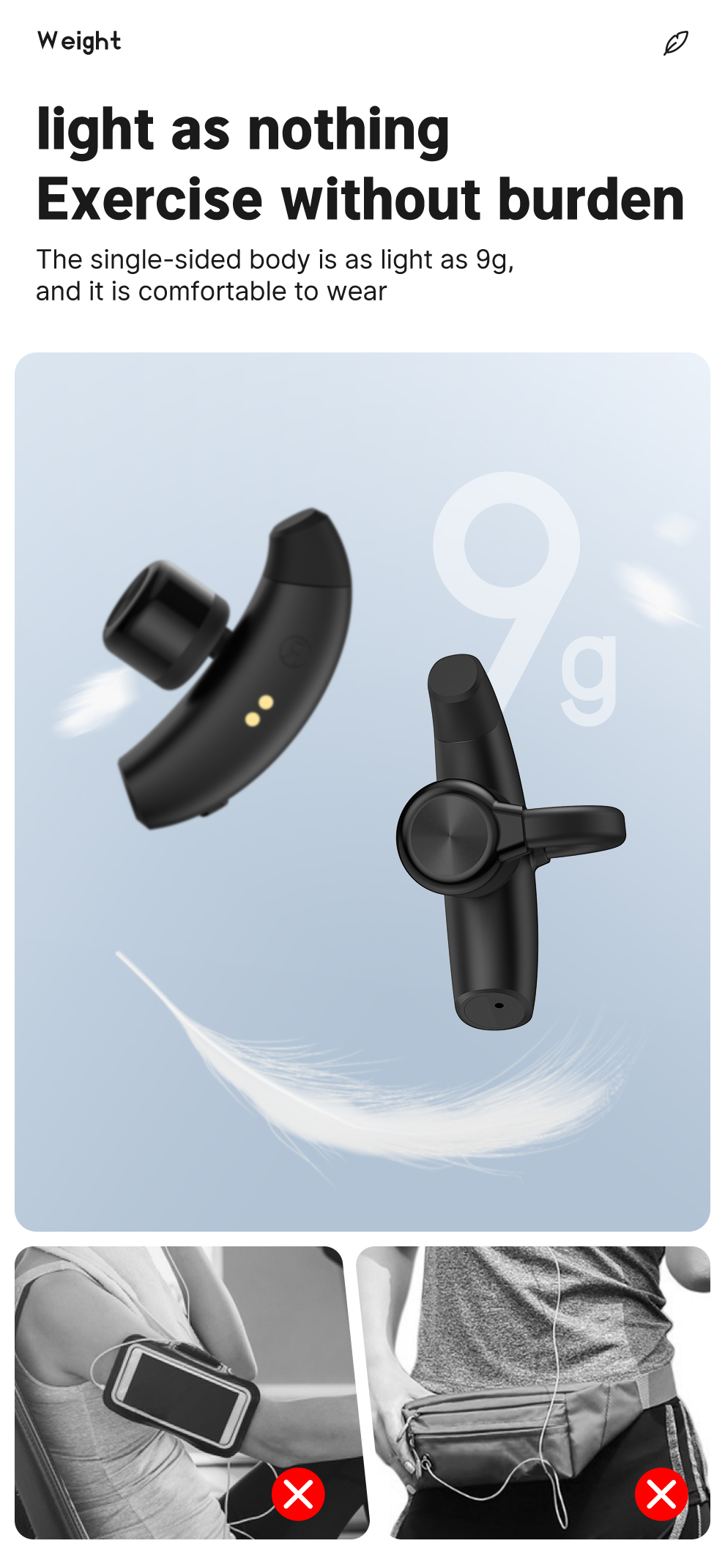 S9 TWS Bone Conduction Bluetooth Headset